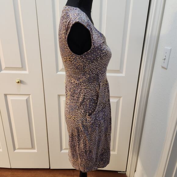 Boden size 4R Purple Dress with Yellow and Blue Floral Print - Picture 7 of 10